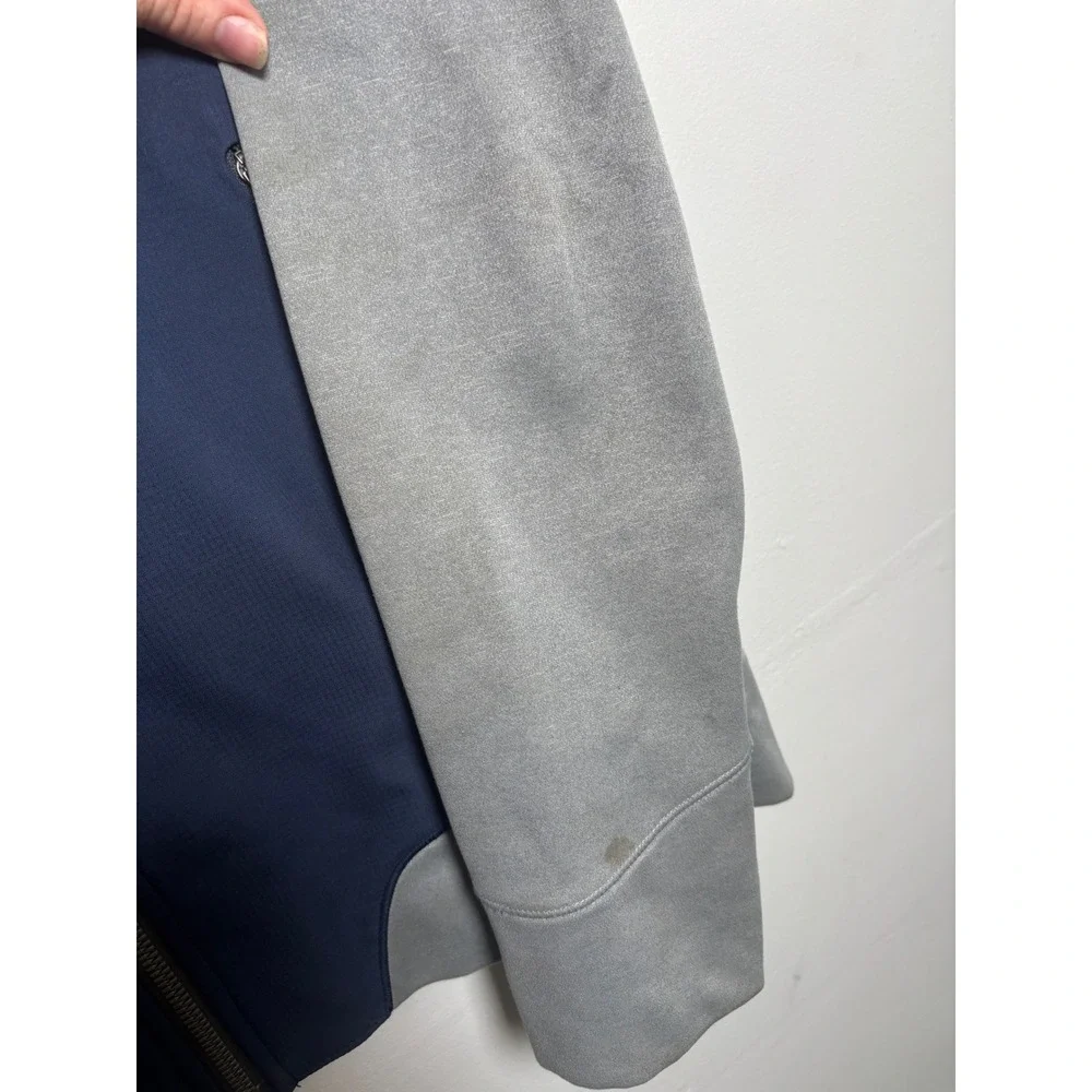 The North Face Full Zip Track Jacket Men's M Navy Gray Outdoor Hiking
